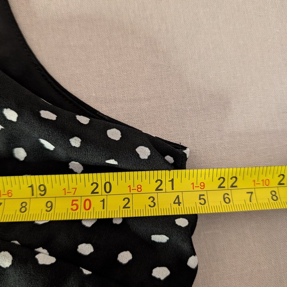 Ann Taylor Black Polka Dot Sleeveless A-Line Dress - Picture 9 of 11